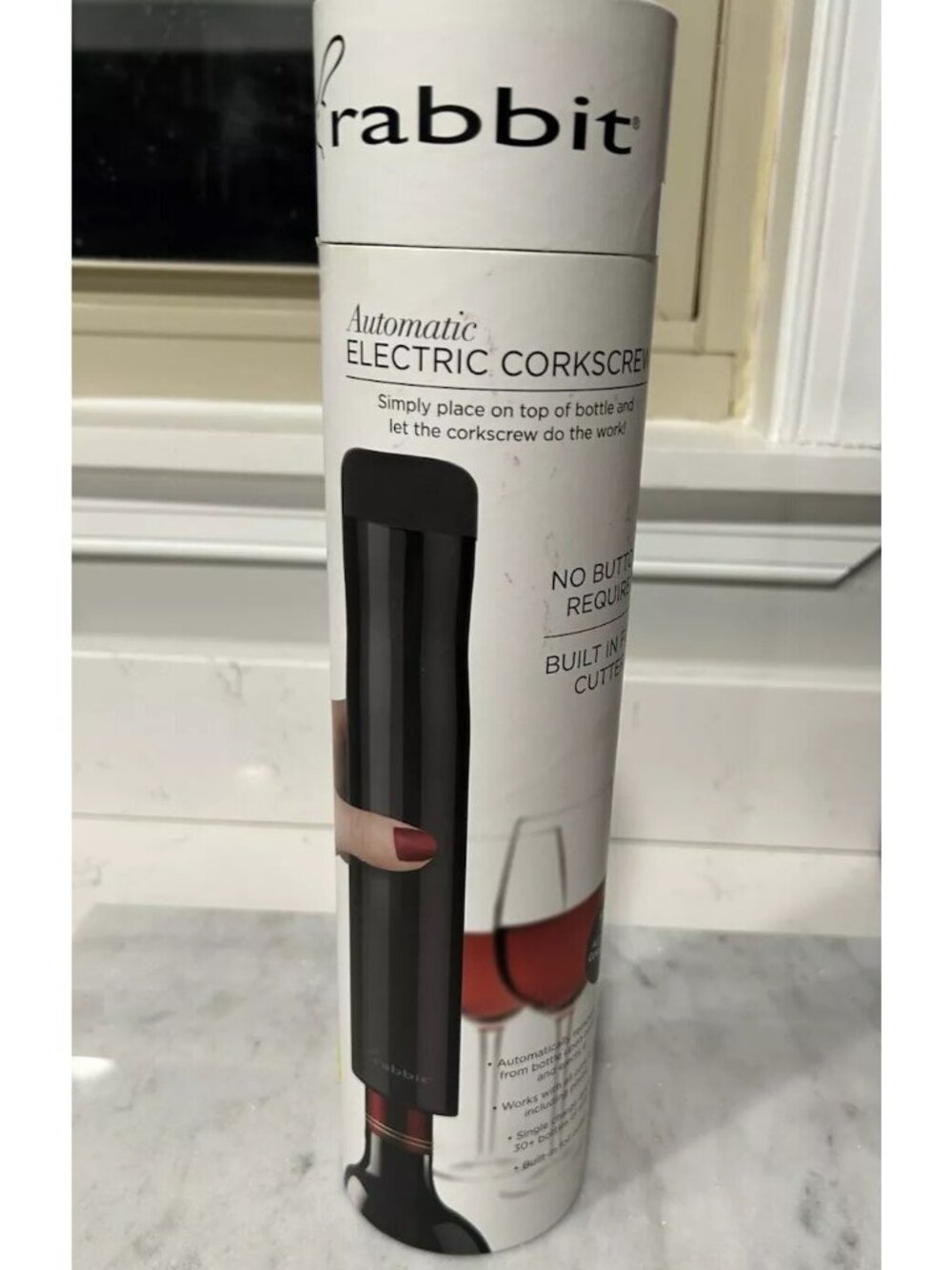 Rabbit Wine Rechargable  Electric automatic Corkscrew Foil Cutter .